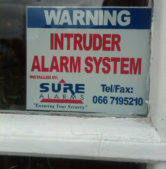 Security Marketing Intruder Alarm System Sticker